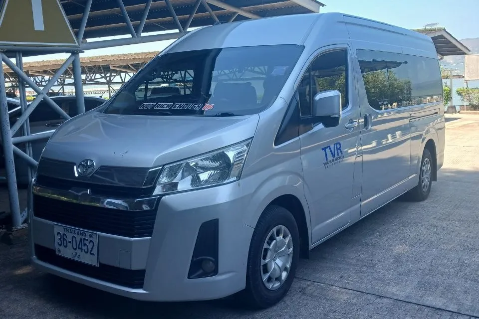 The minibus. Transport included on every full day.