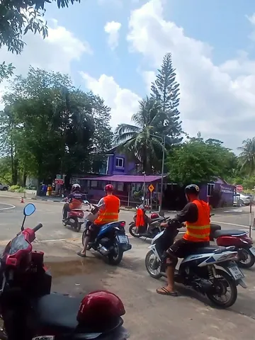 On the motorbike track